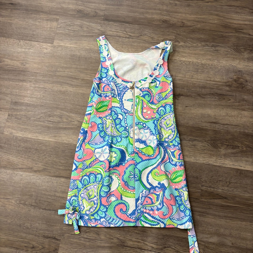 Lilly Pulitzer Delia Shift Dress Size 4 Multicolor Paisley, mini dress vacation - Picture 3 of 11